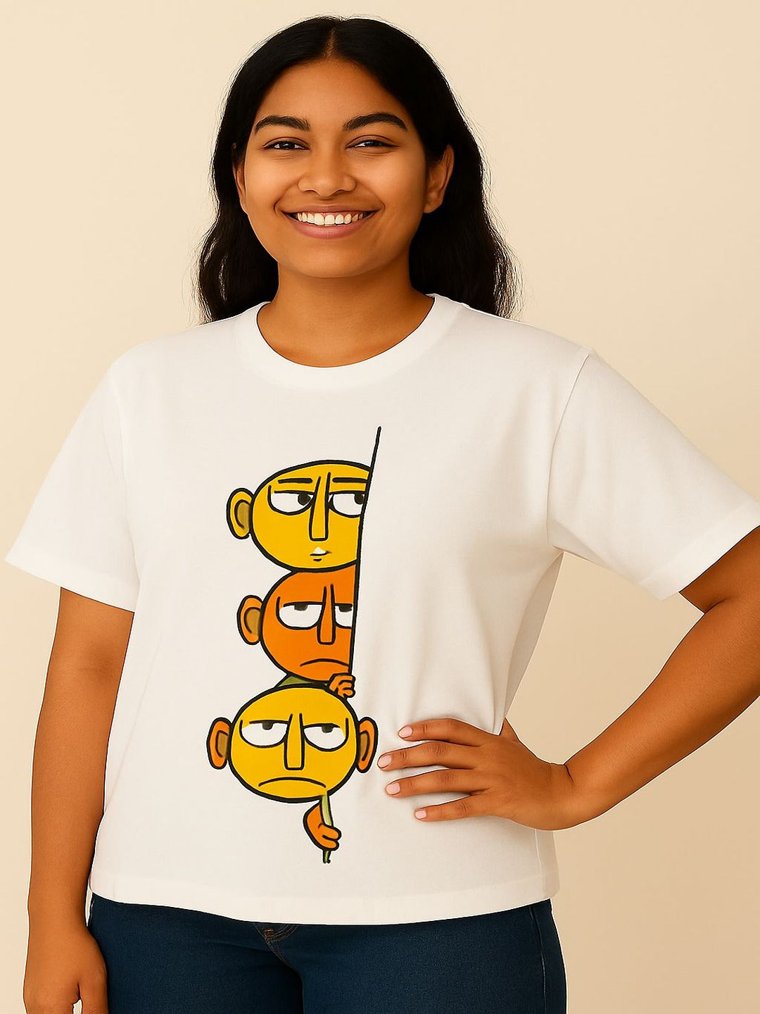 GAB Pure Cotton Printed Oversized T-Shirt