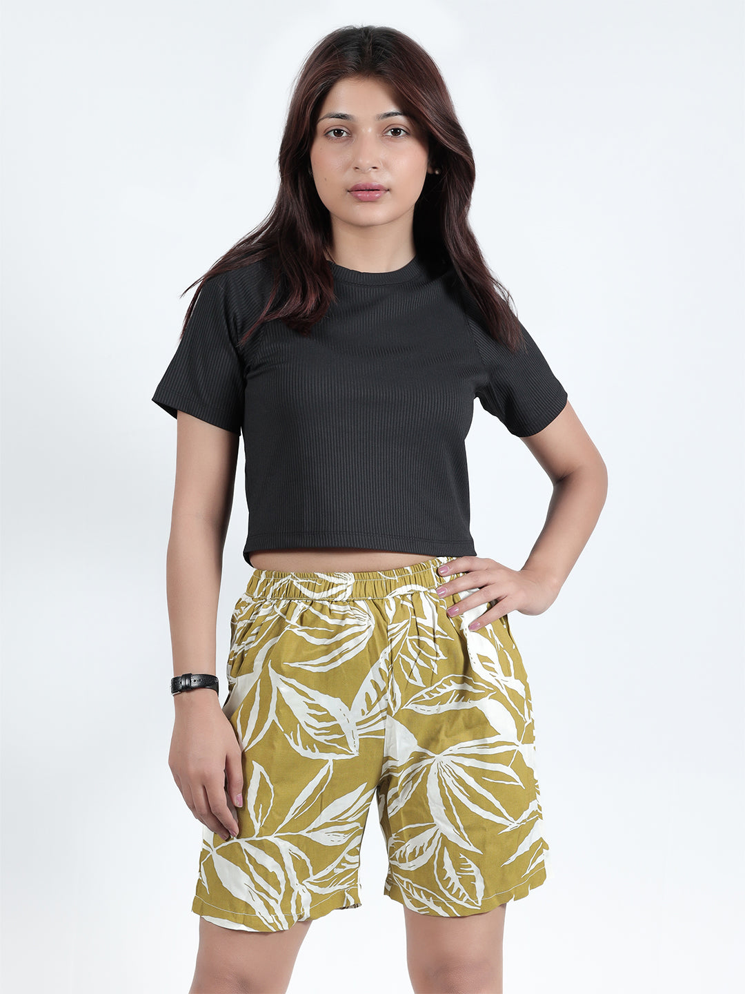 GAB Women/Girl Printed Shorts For Summer Set Of 2