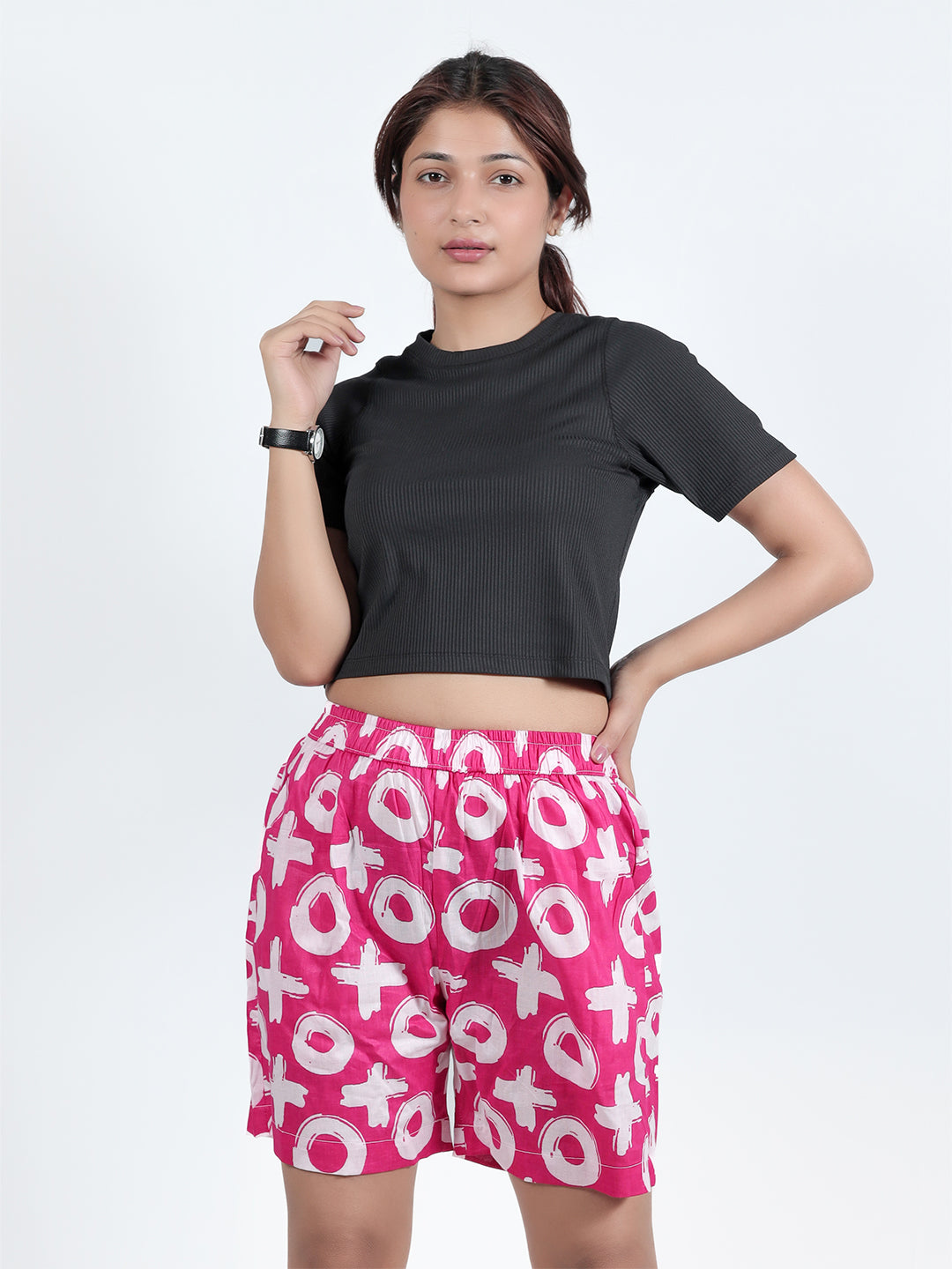GAB Women/Girl Printed Shorts For Summer Set Of 2