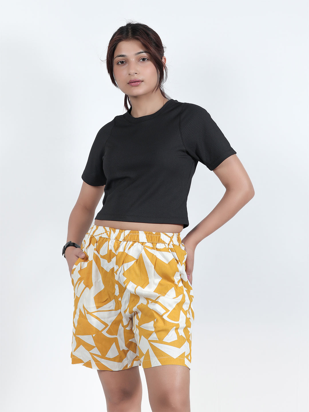 GAB Women/Girl Printed Shorts For Summer Set Of 2