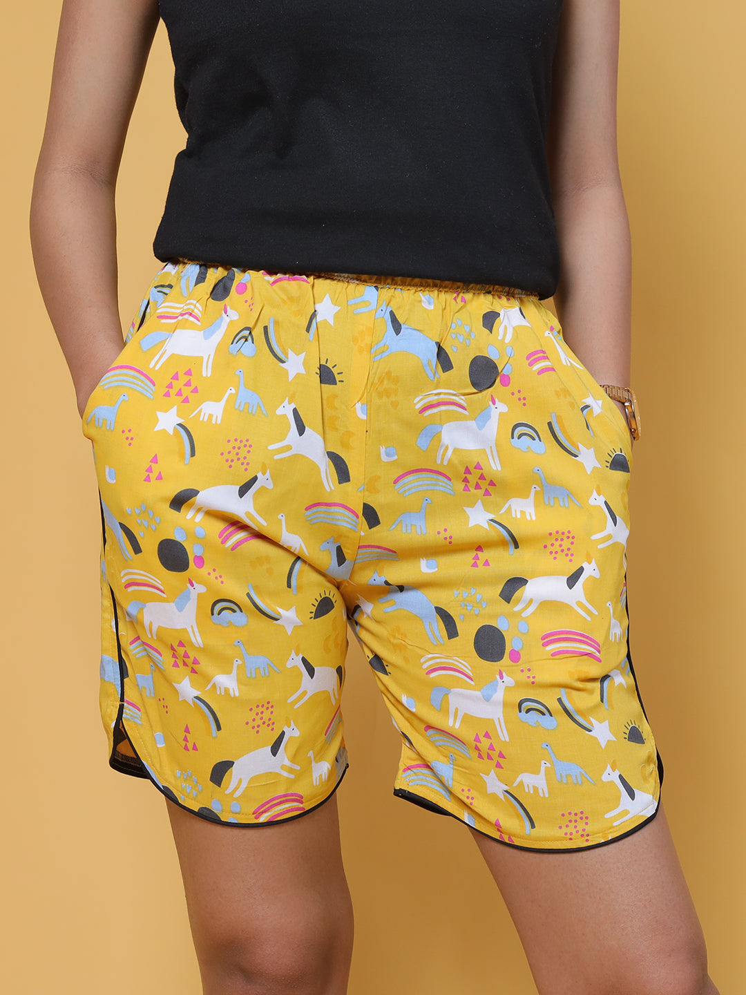 GAB Women/Girl Printed Shorts For Summer Set Of 2