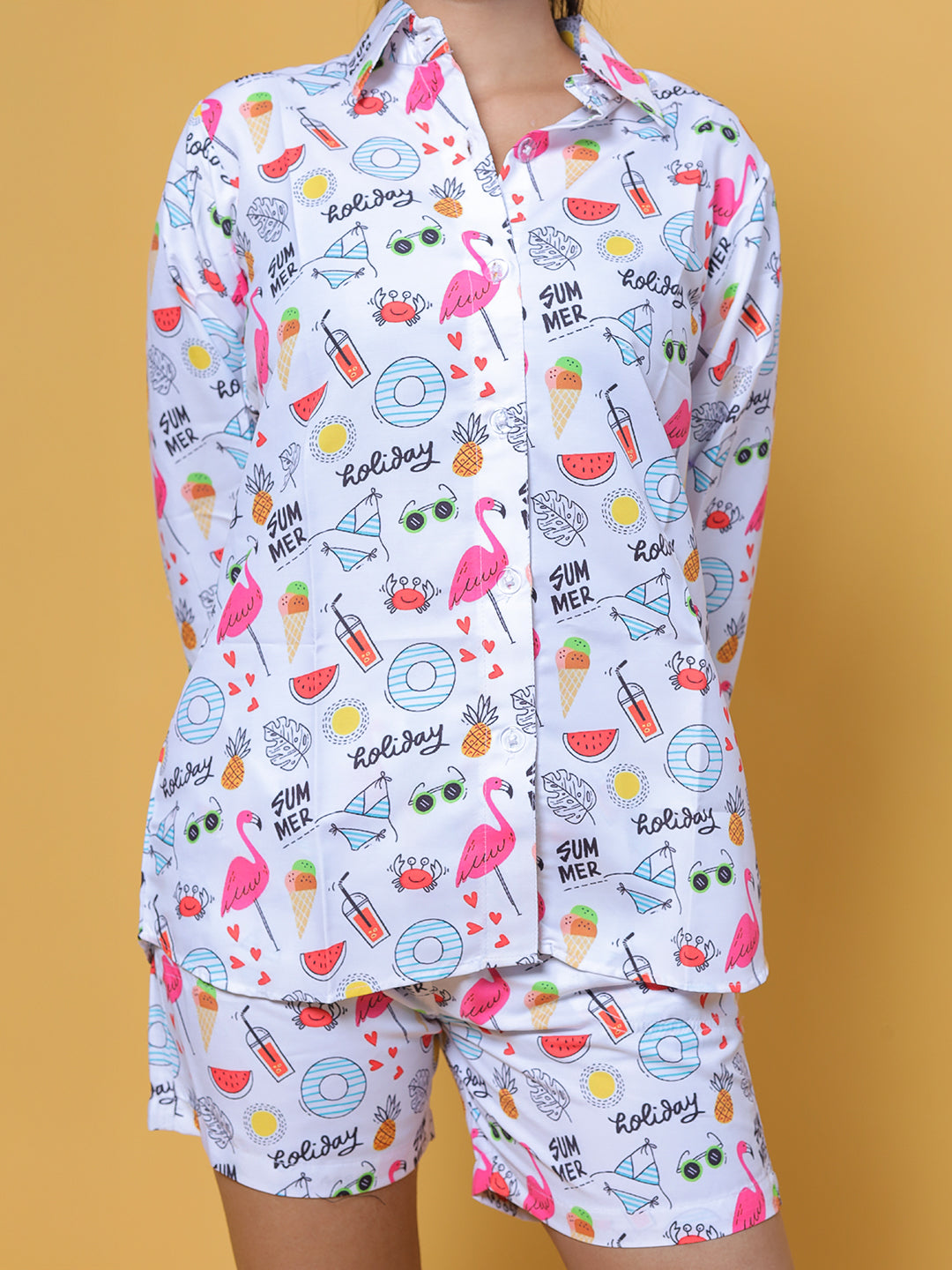GAB Printed Shirt&Short Co-Ord Set