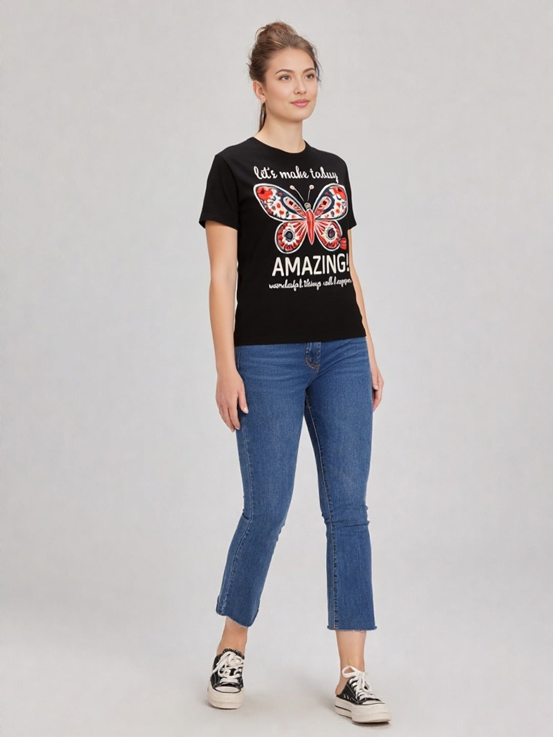 Graphic Printed Round Neck Pure Cotton T-shirt