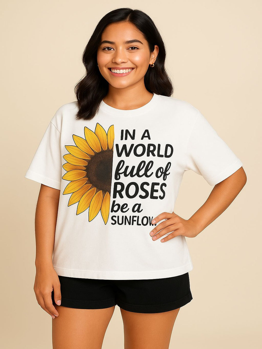 GAB Pure Cotton Printed Oversized T-Shirt