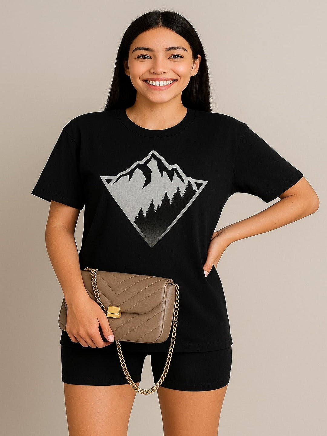 GAB Pure Cotton Printed Oversized T-Shirt