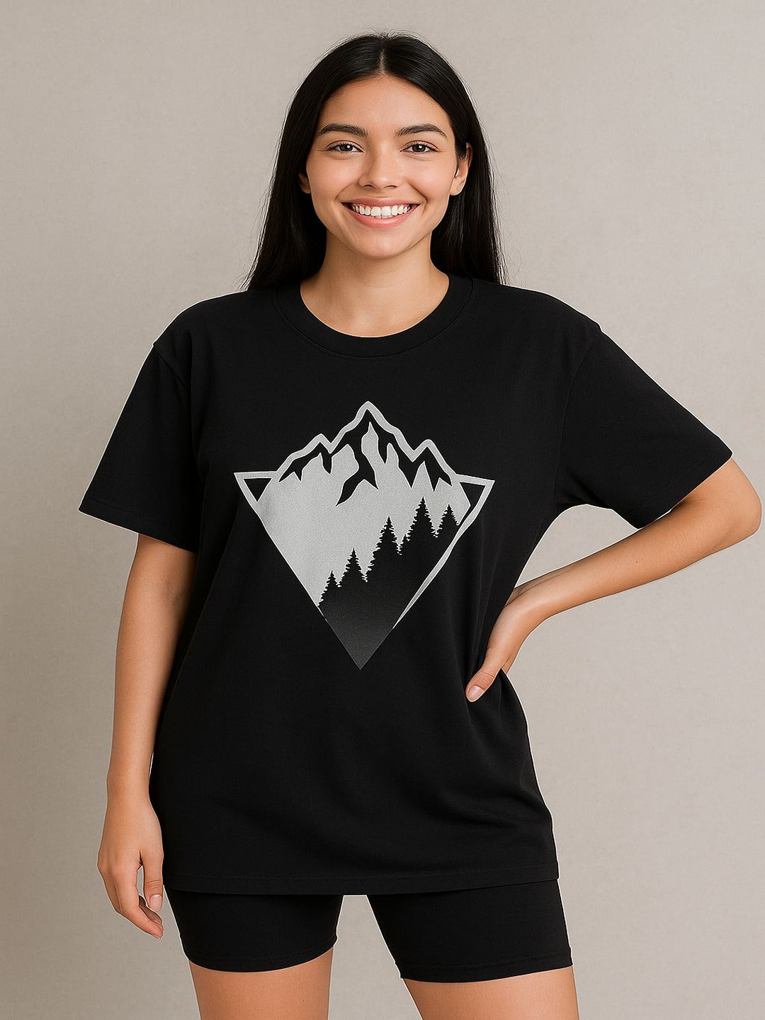 GAB Pure Cotton Printed Oversized T-Shirt