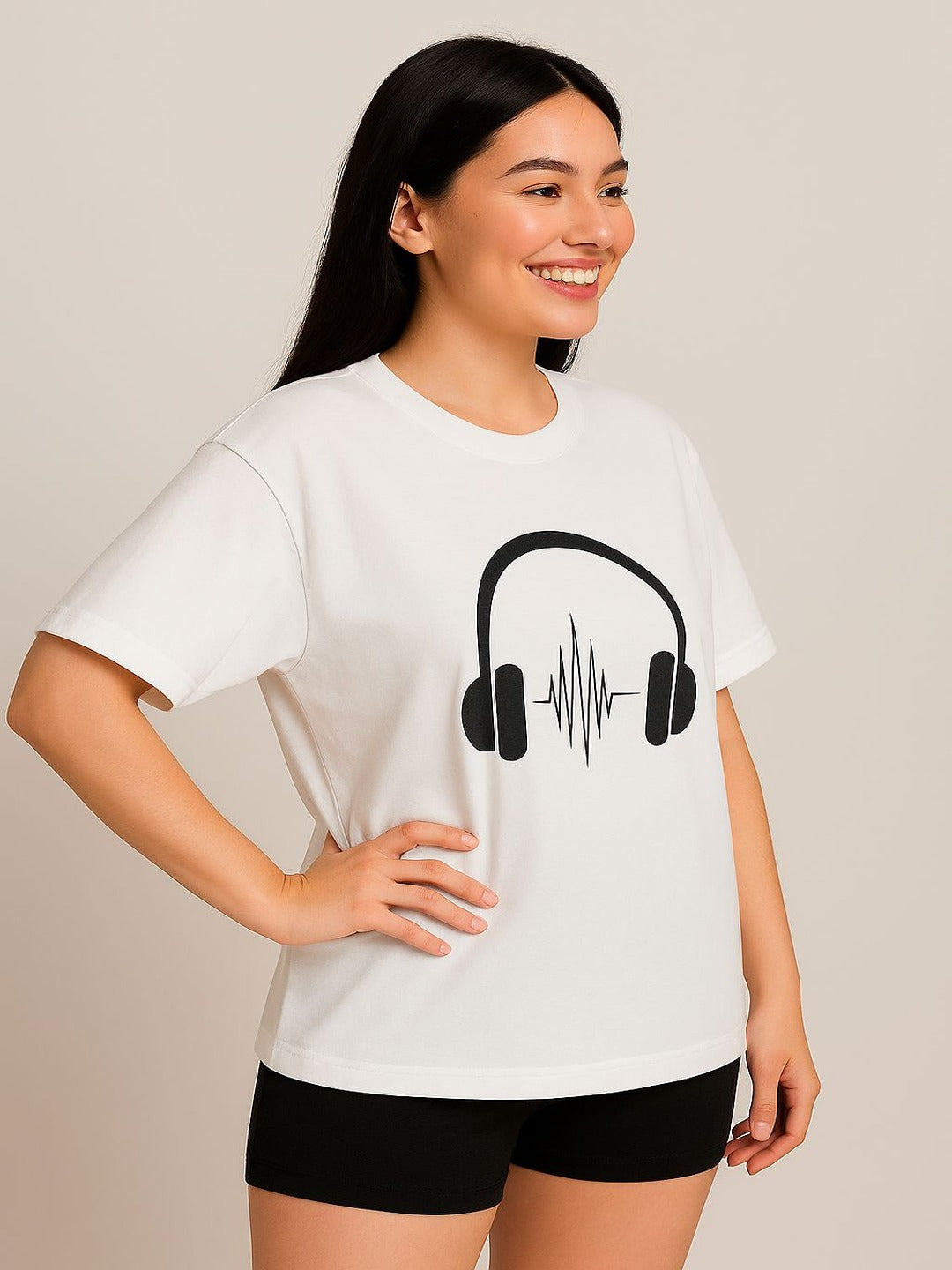 GAB Pure Cotton Printed Oversized T-Shirt