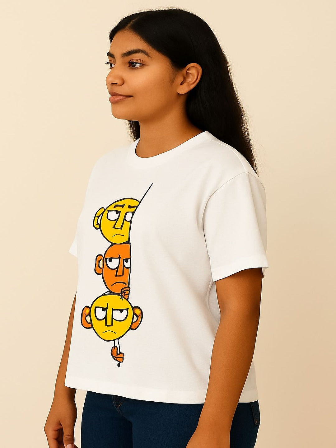 GAB Pure Cotton Printed Oversized T-Shirt