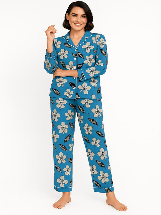 GAB Adult-Women Typography Printed Night Suit