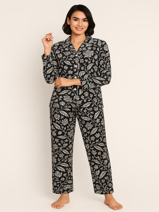 GAB Adult-Women Typography Printed Night Suit