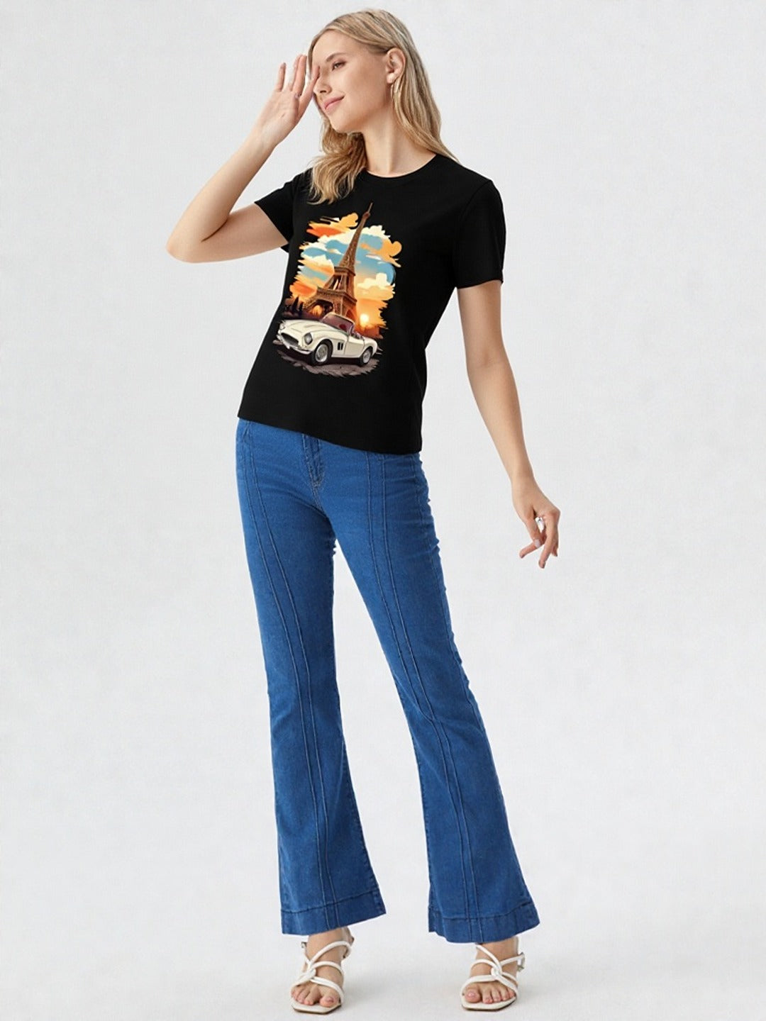 Women Graphic Printed Round Neck Cotton T-shirt