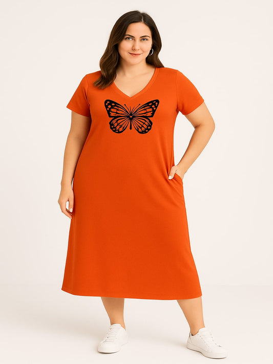 Women T-shirt Midi Dress