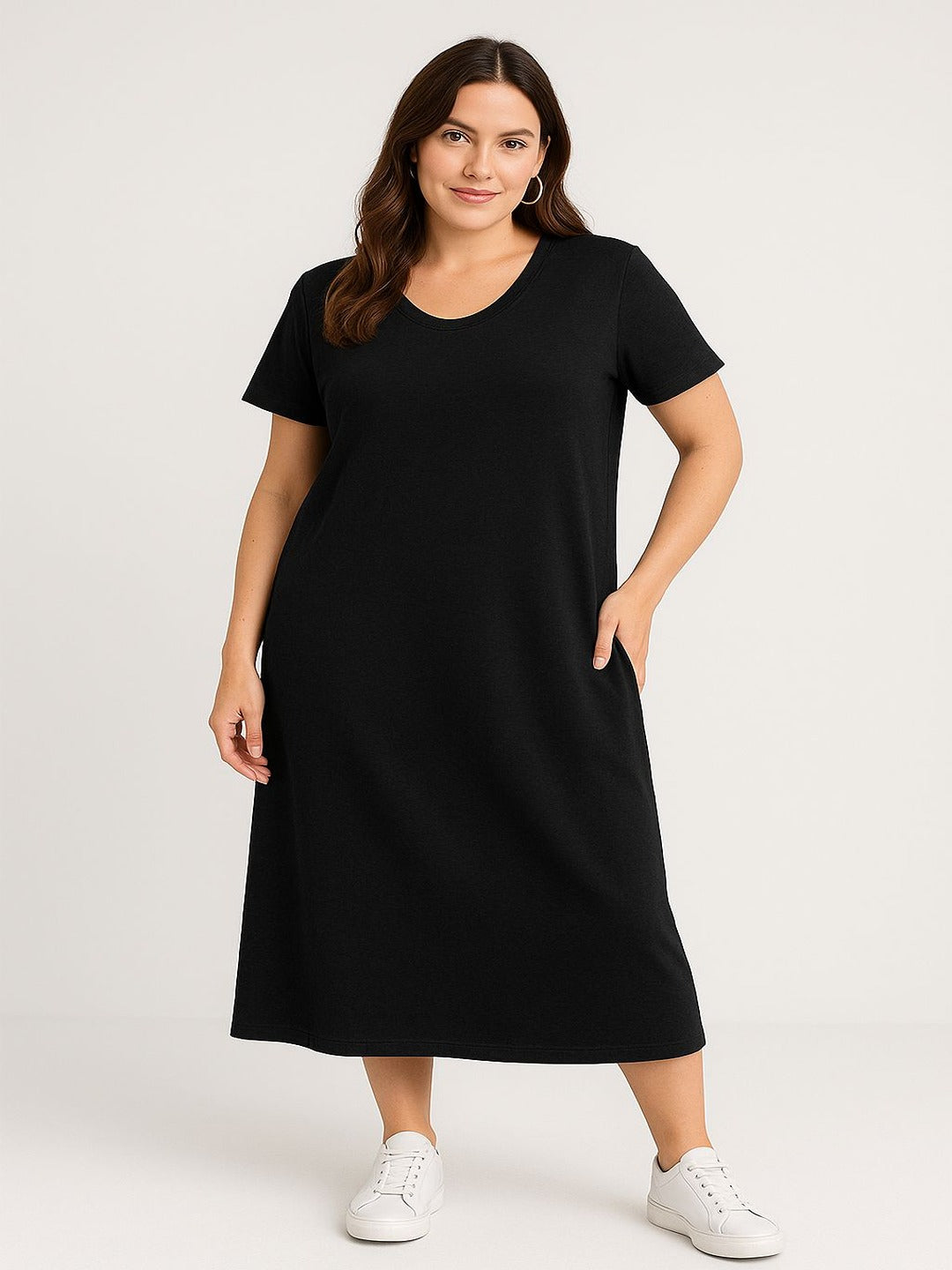 Print T-shirt Midi Dress