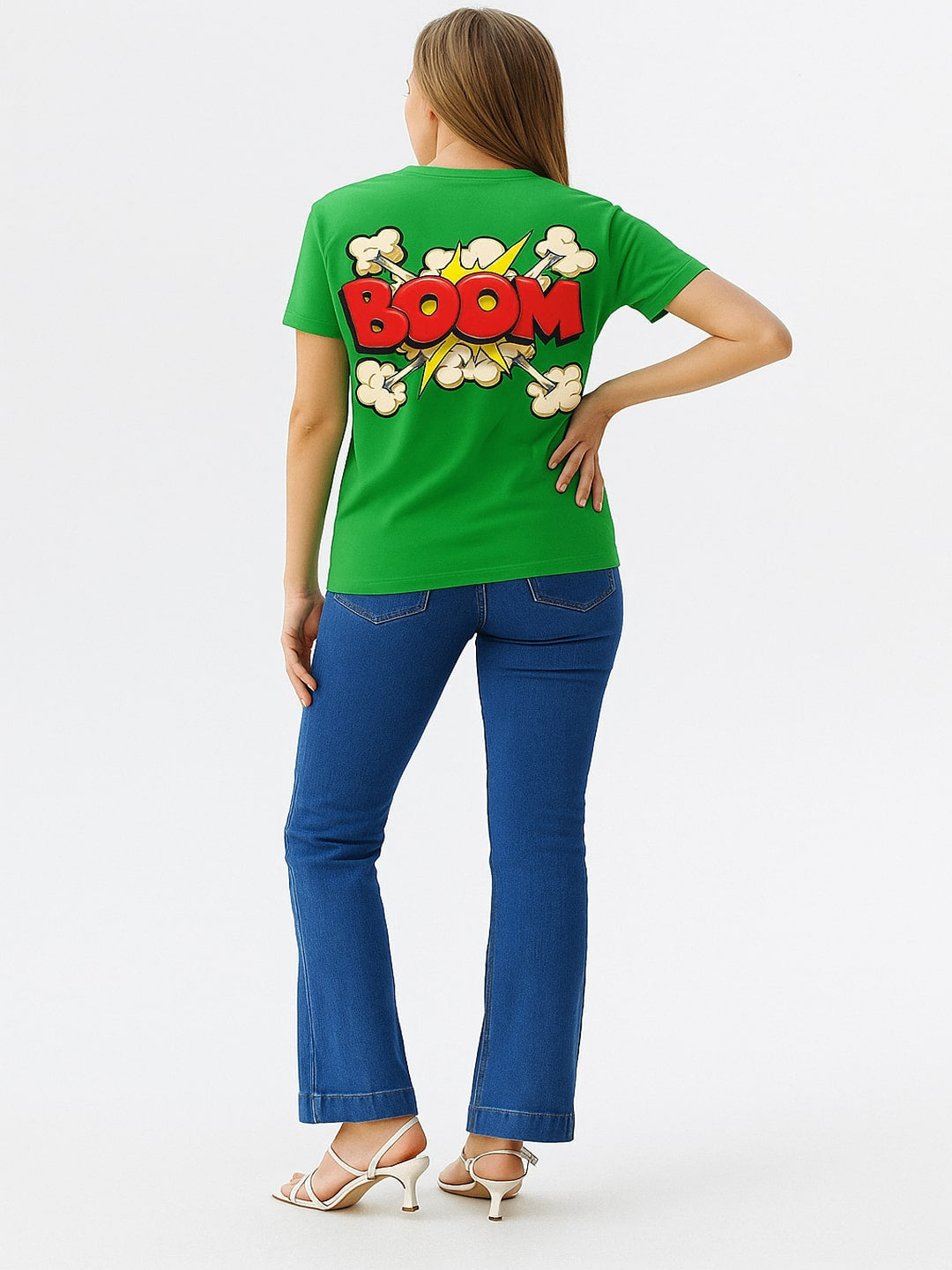 Women Typography Printed Round Neck Cotton T-shirt