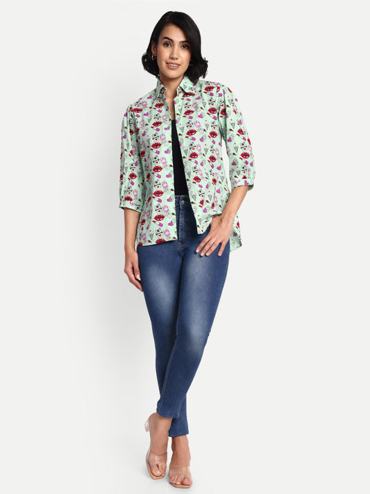 GAB Women Classic   Printed Casual Shirt