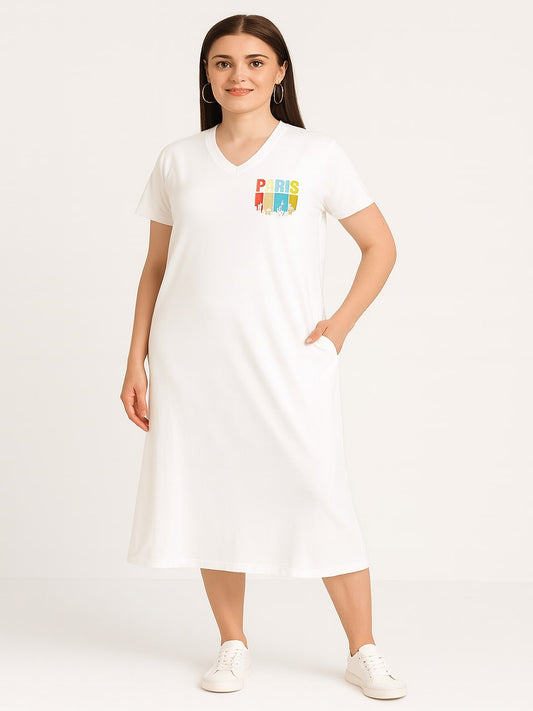 Printed T-shirt Midi Dress