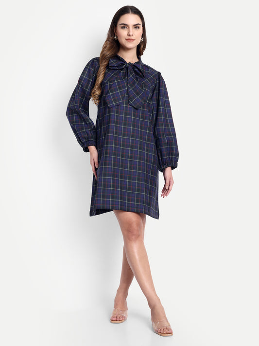 GAB Knotted Check Dress