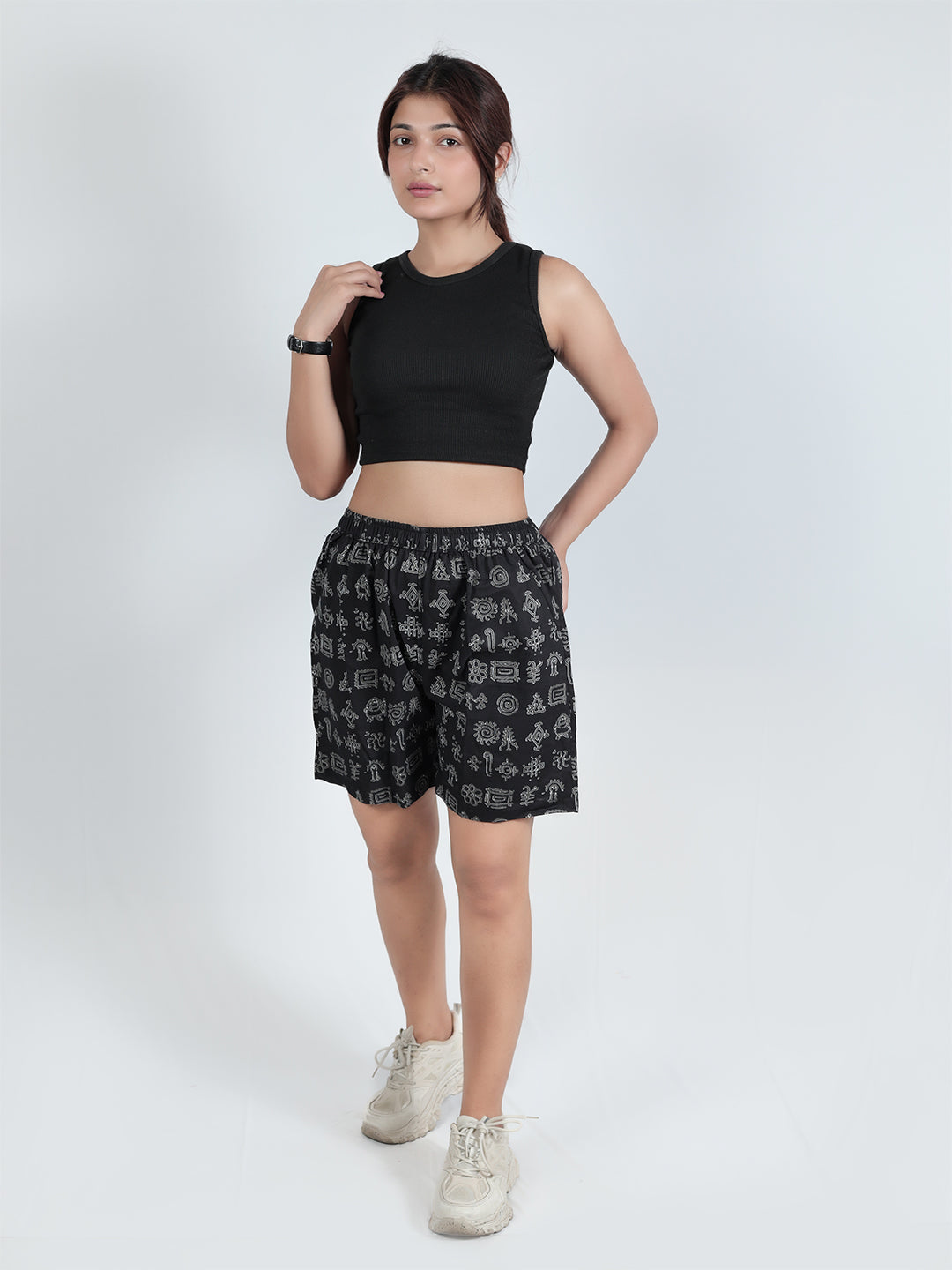 GAB Women/Girl Printed Shorts For Summer Set Of 2