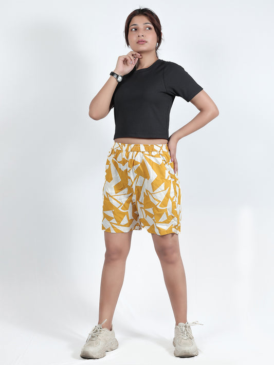 GAB Women/Girl Printed Shorts For Summer