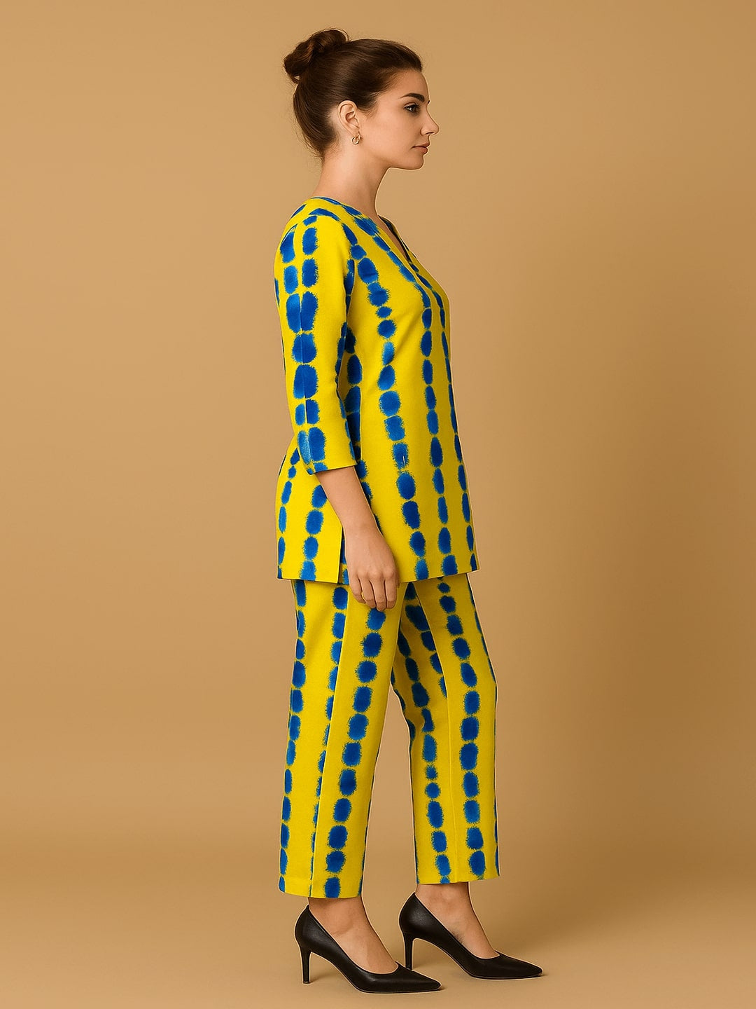 Tie & Dye Printed Pure Cotton Tunic With Trouser
