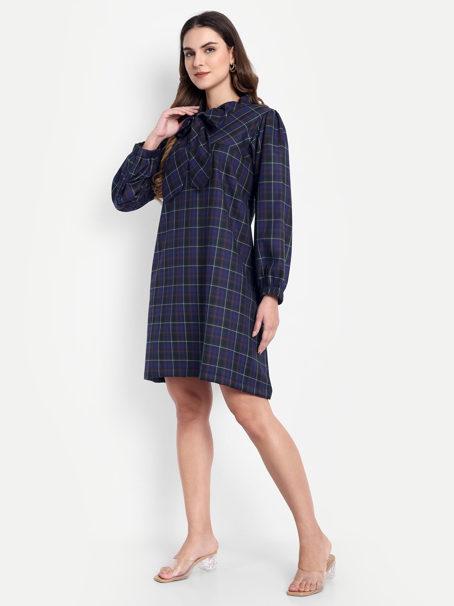 GAB Knotted Check Dress