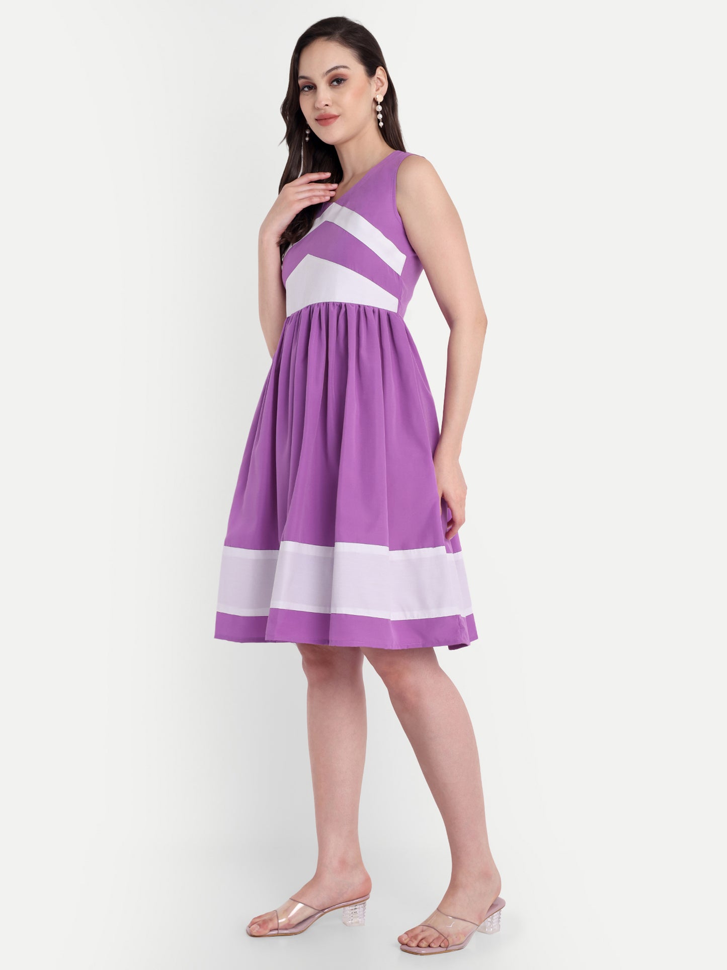 GAB Fit & Flare Gathered Dress