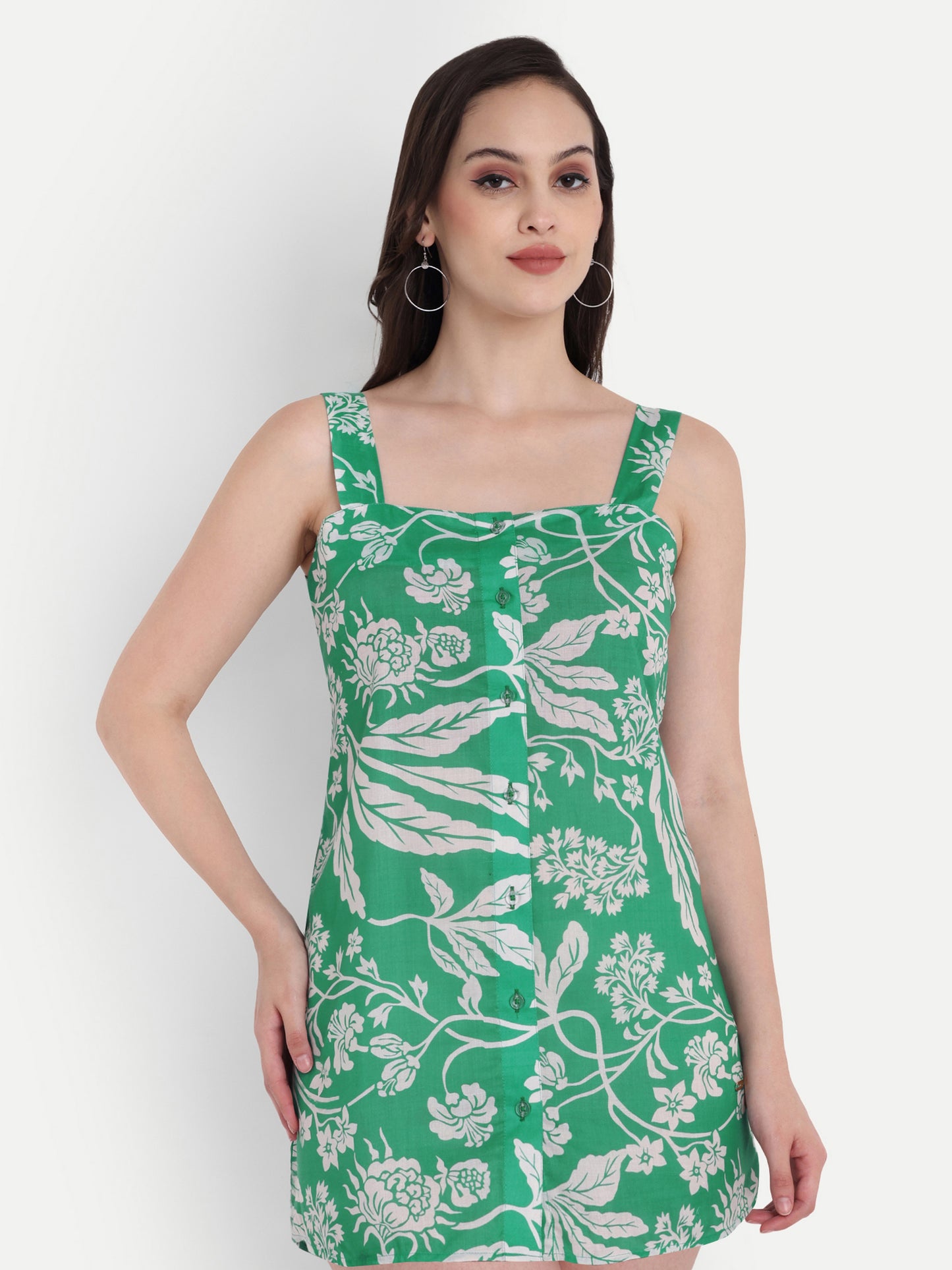GAB Floral Print A-Line Dress
