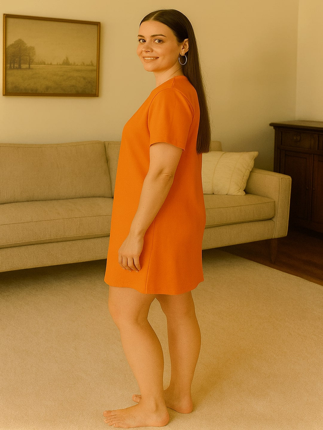 GAB Pure Cotton  Solid Night Dress