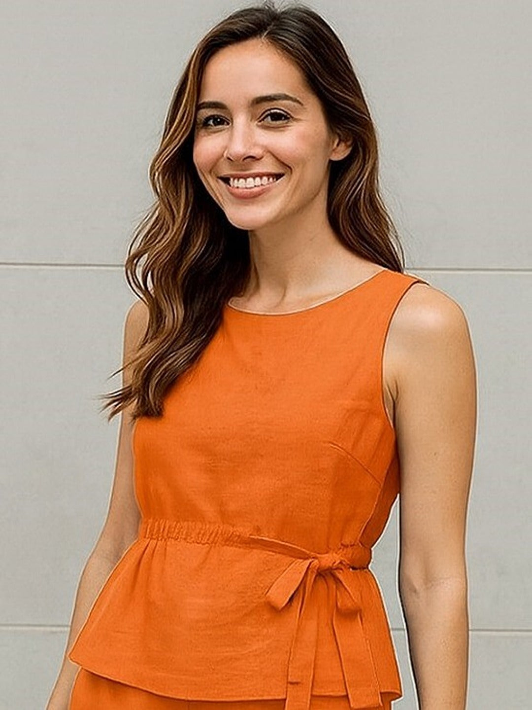 Round Neck Sleeveless Top With Shorts Co-Ords