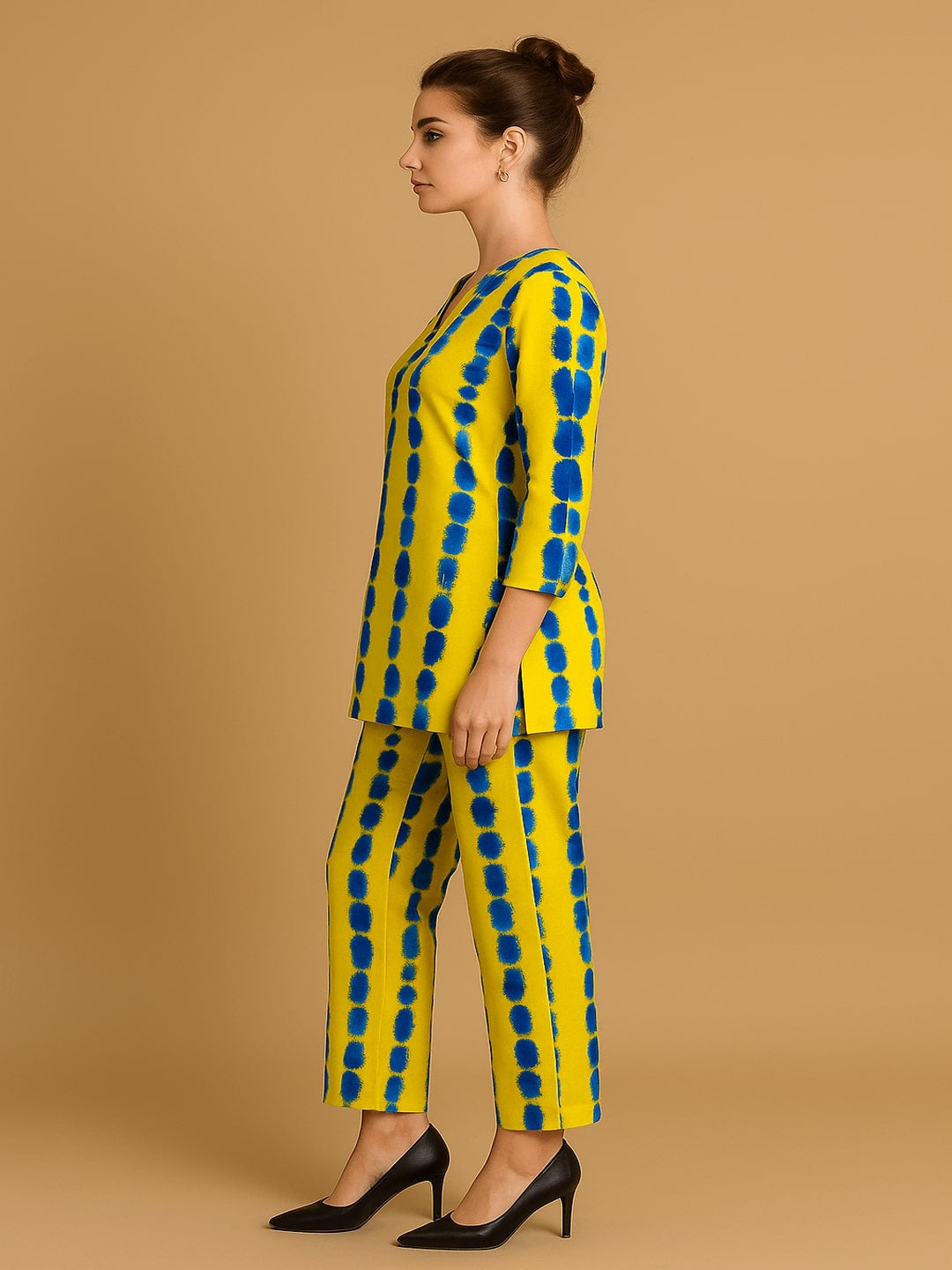 Tie & Dye Printed Pure Cotton Tunic With Trouser