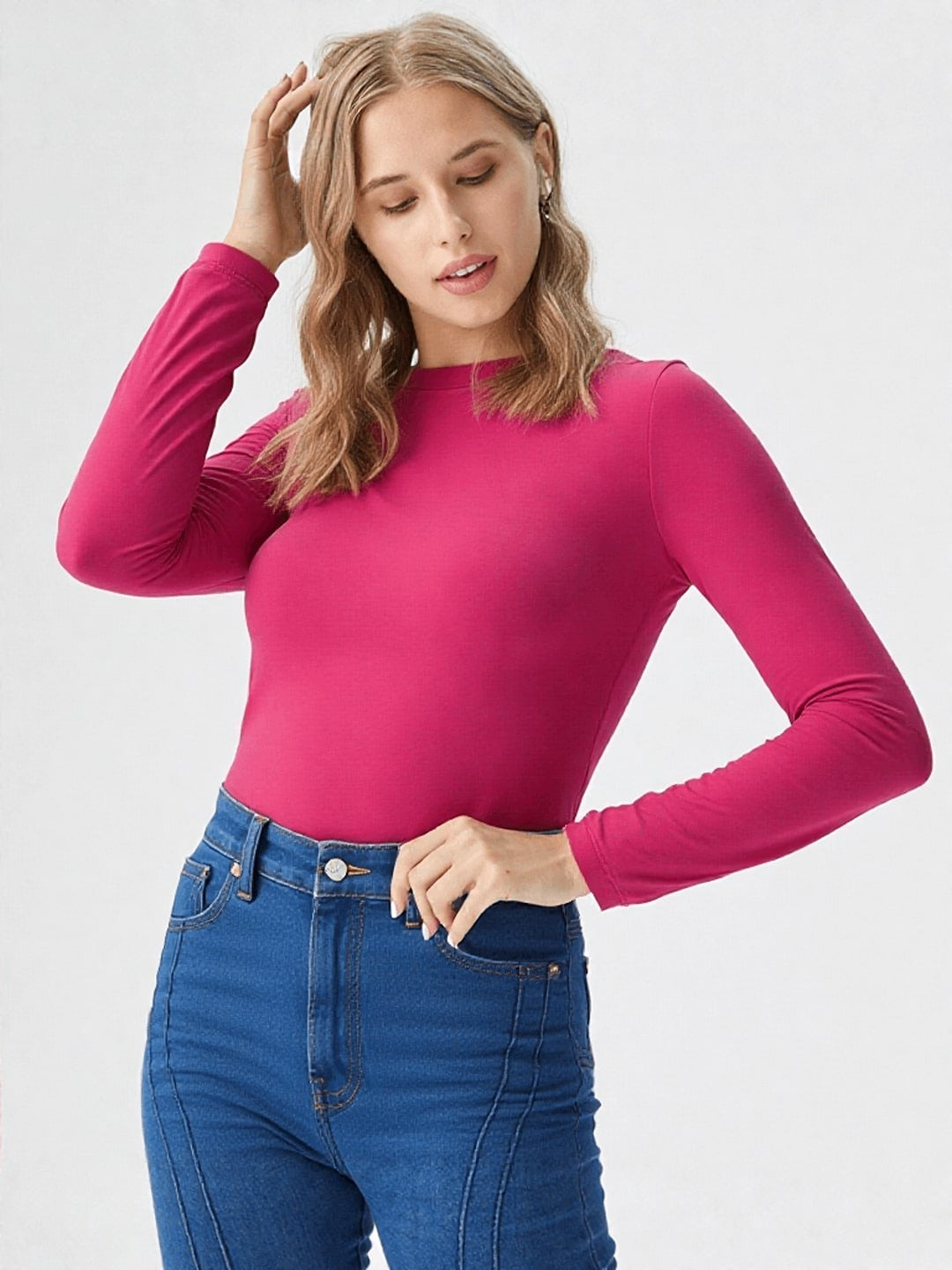 Full sleeves T shirt Pink