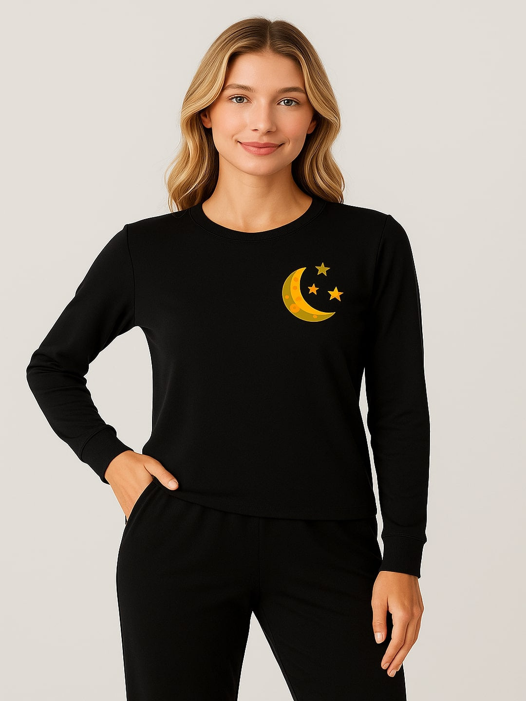 Women Graphic Printed Pure Cotton T-Shirt & Pyjamas Night Suit