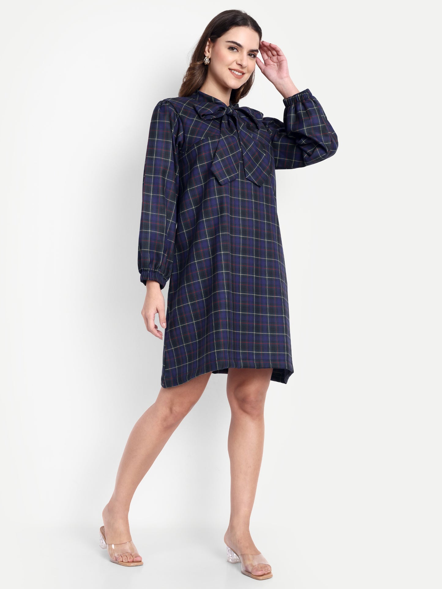 GAB Knotted Check Dress