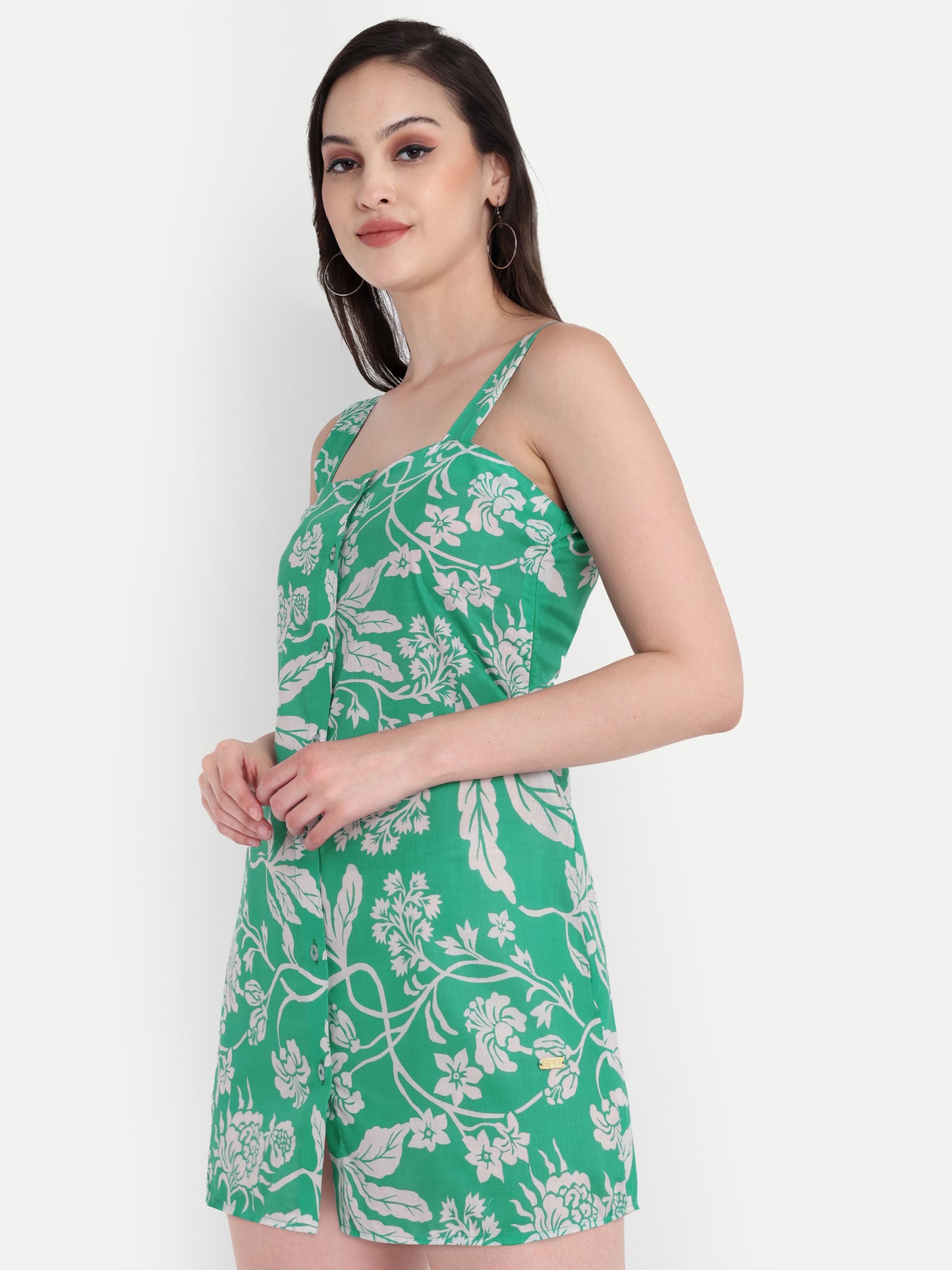 GAB Floral Print A-Line Dress