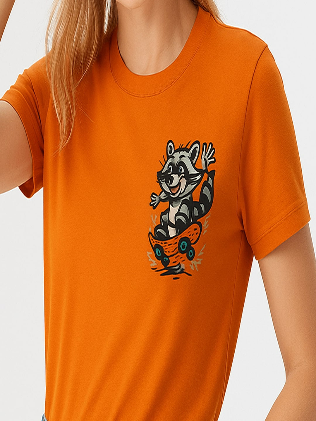 Women Typography Printed Round Neck Cotton T-shirt