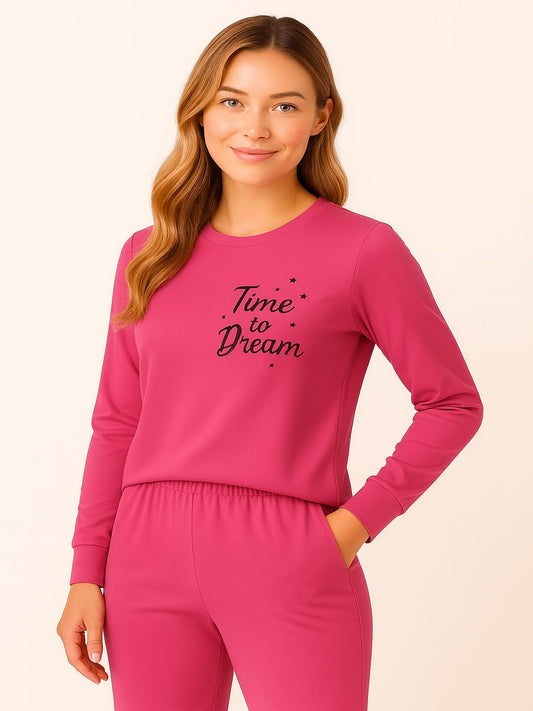 Typography Printed Pure Cotton T-Shirt & Trouser