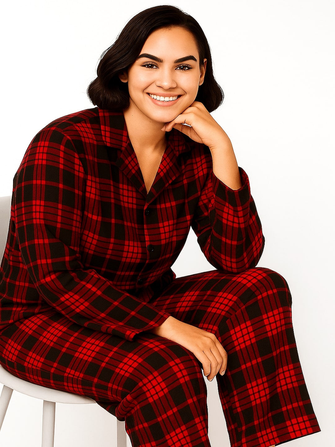 GAB   Pure Cotton Checked Night Suit