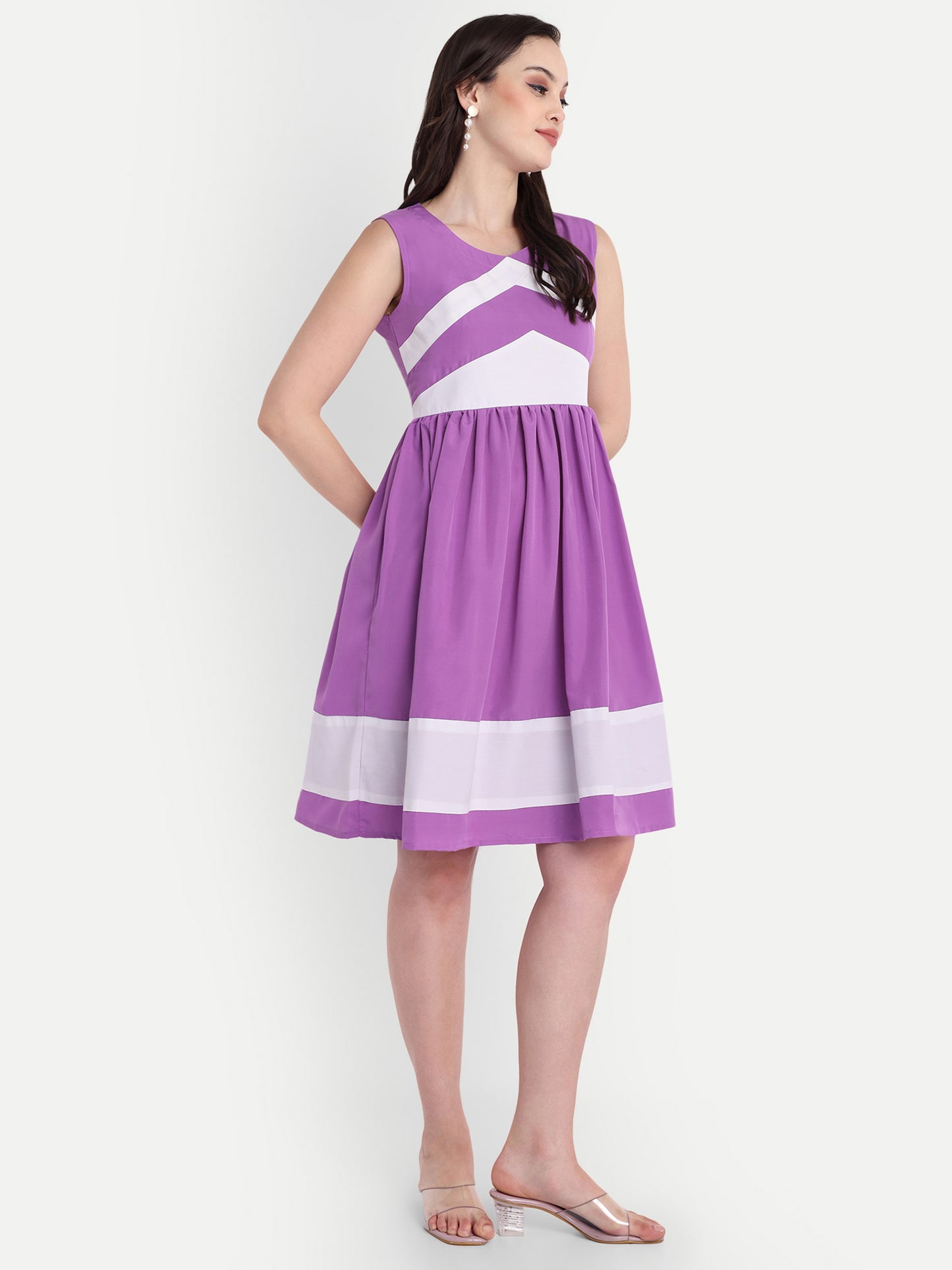 GAB Fit & Flare Gathered Dress