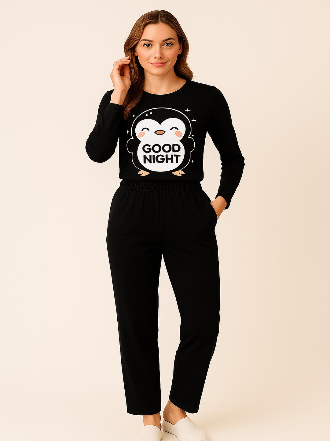 GAB Adult-Women Pure Cotton Printed Night Suit