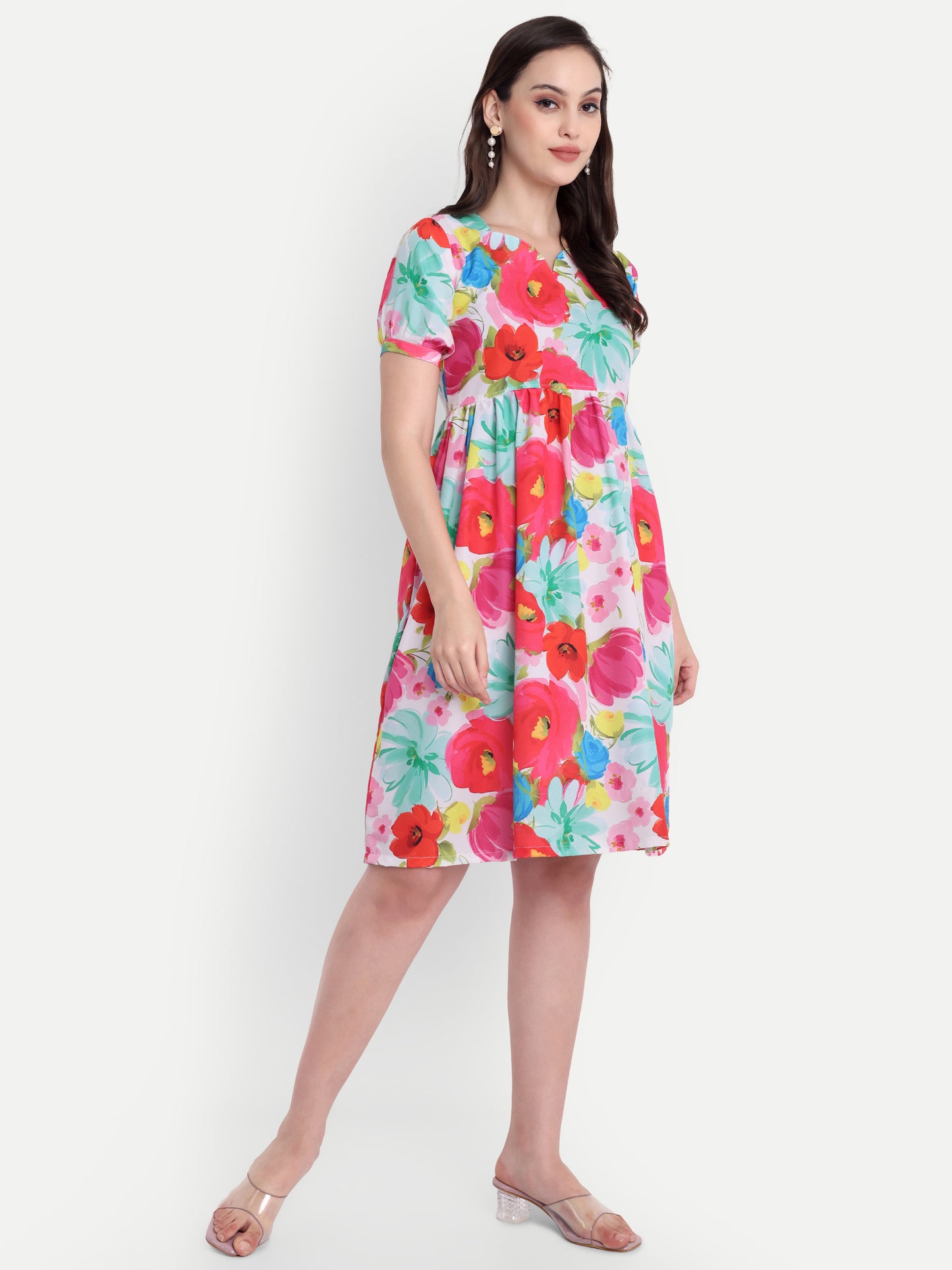 GAB Floral printed Middi Dress