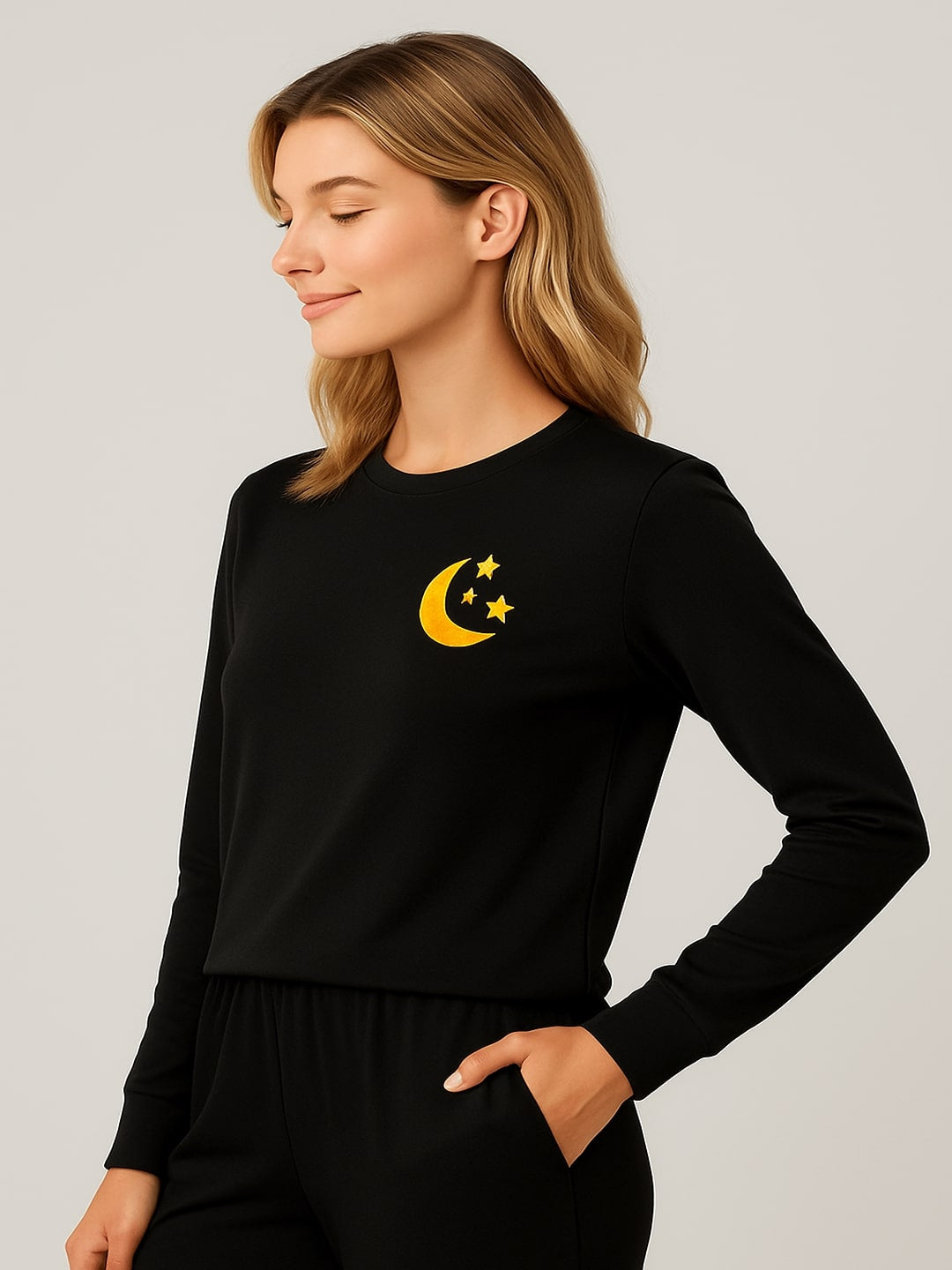 Women Graphic Printed Pure Cotton T-Shirt & Pyjamas Night Suit