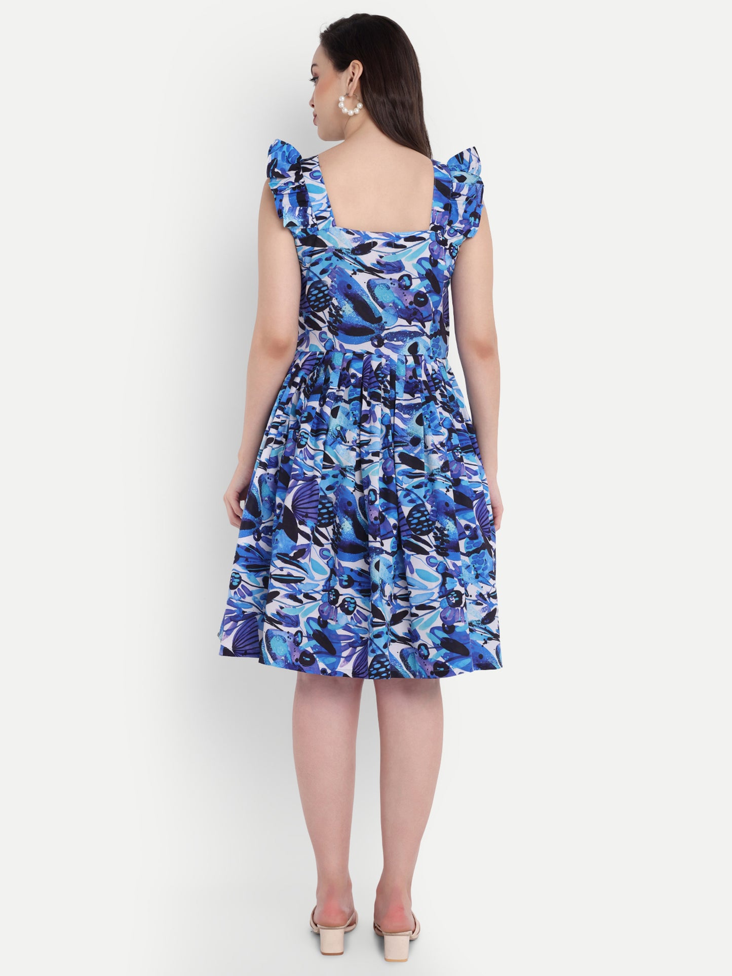 GAB Floral Printed Gathered Dress