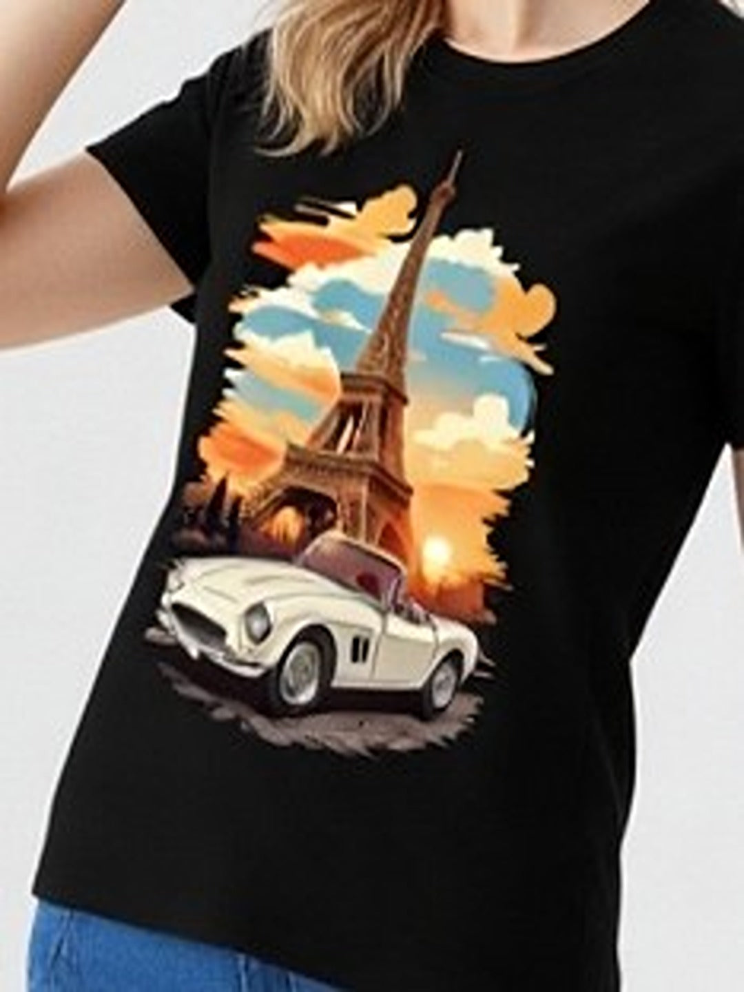 Women Graphic Printed Round Neck Cotton T-shirt