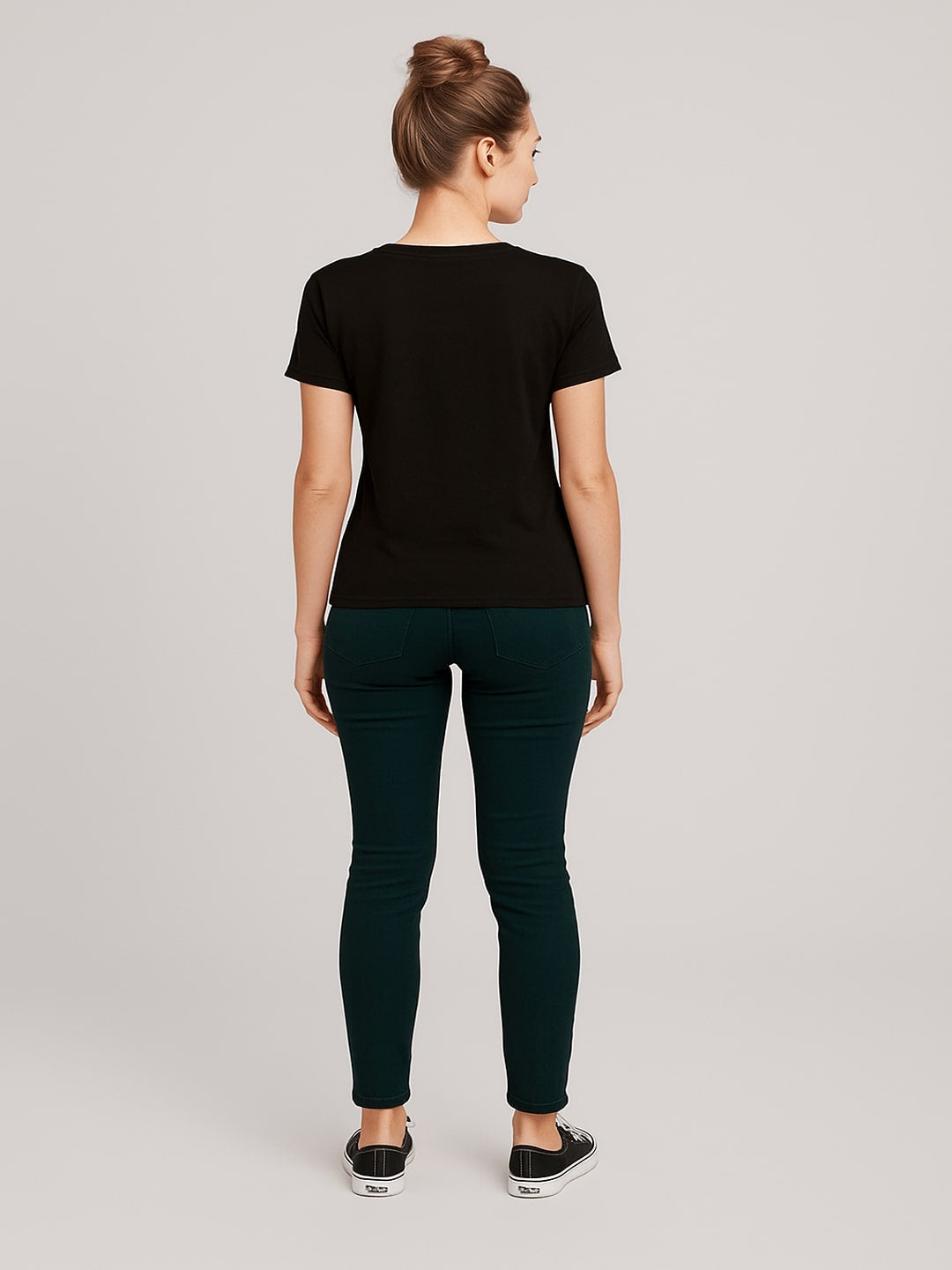 Women Typography Printed Round Neck Cotton T-shirt