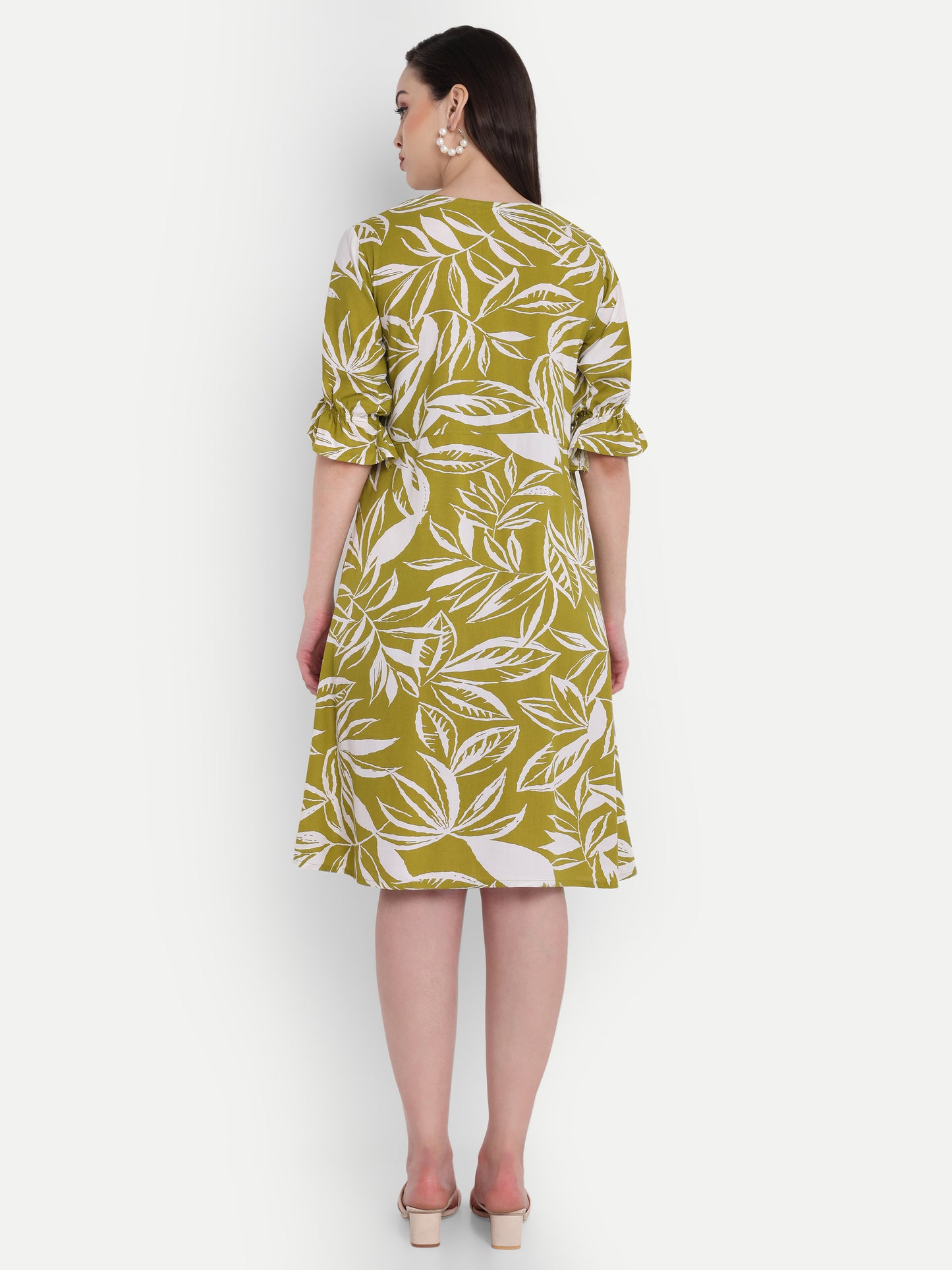 GAB Abstract Printed A-Line Dress