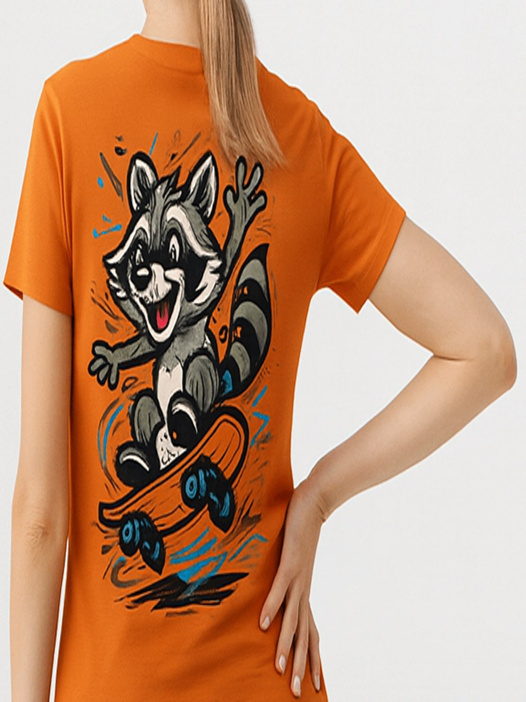 Women Typography Printed Round Neck Cotton T-shirt