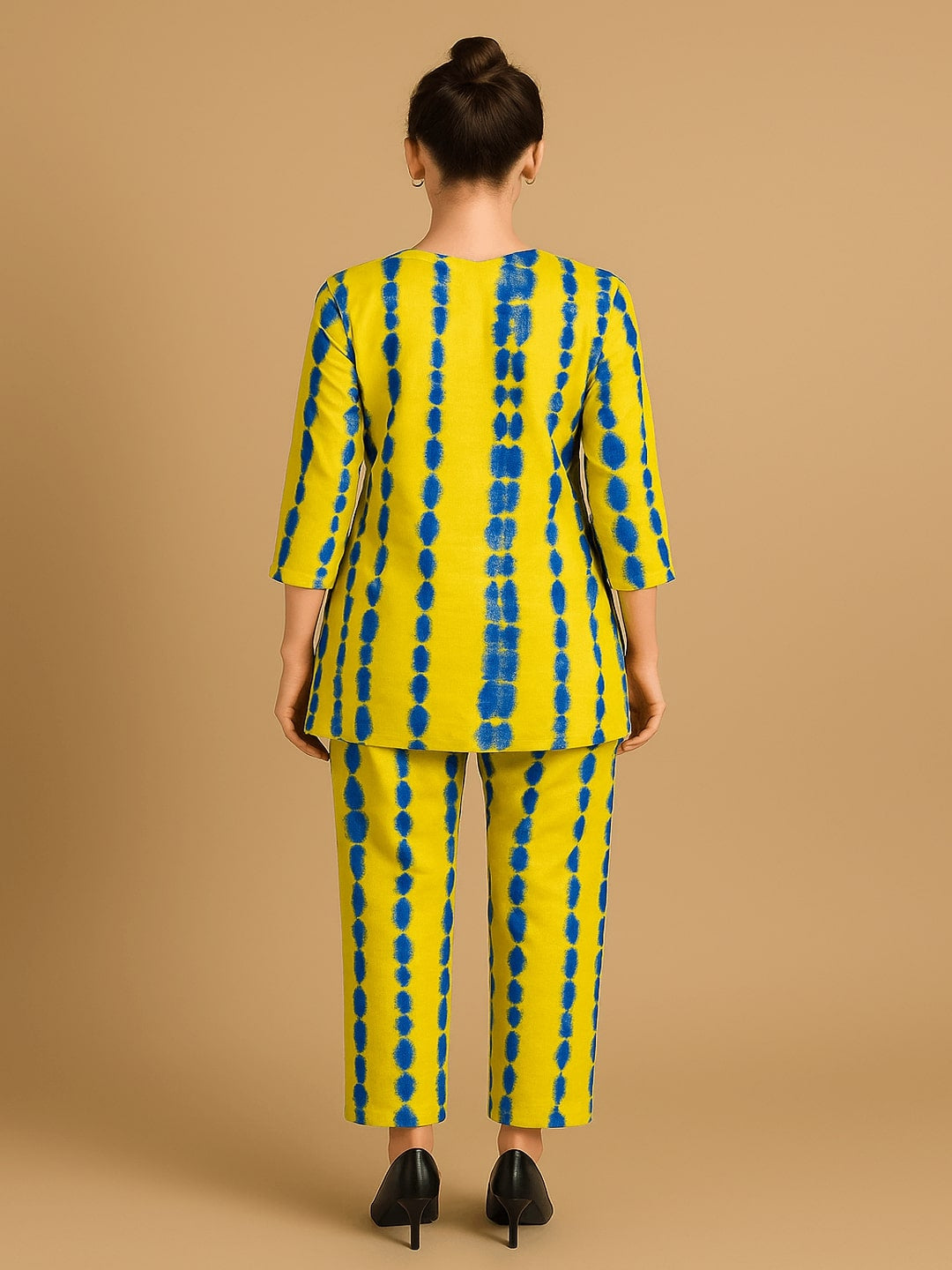 Tie & Dye Printed Pure Cotton Tunic With Trouser