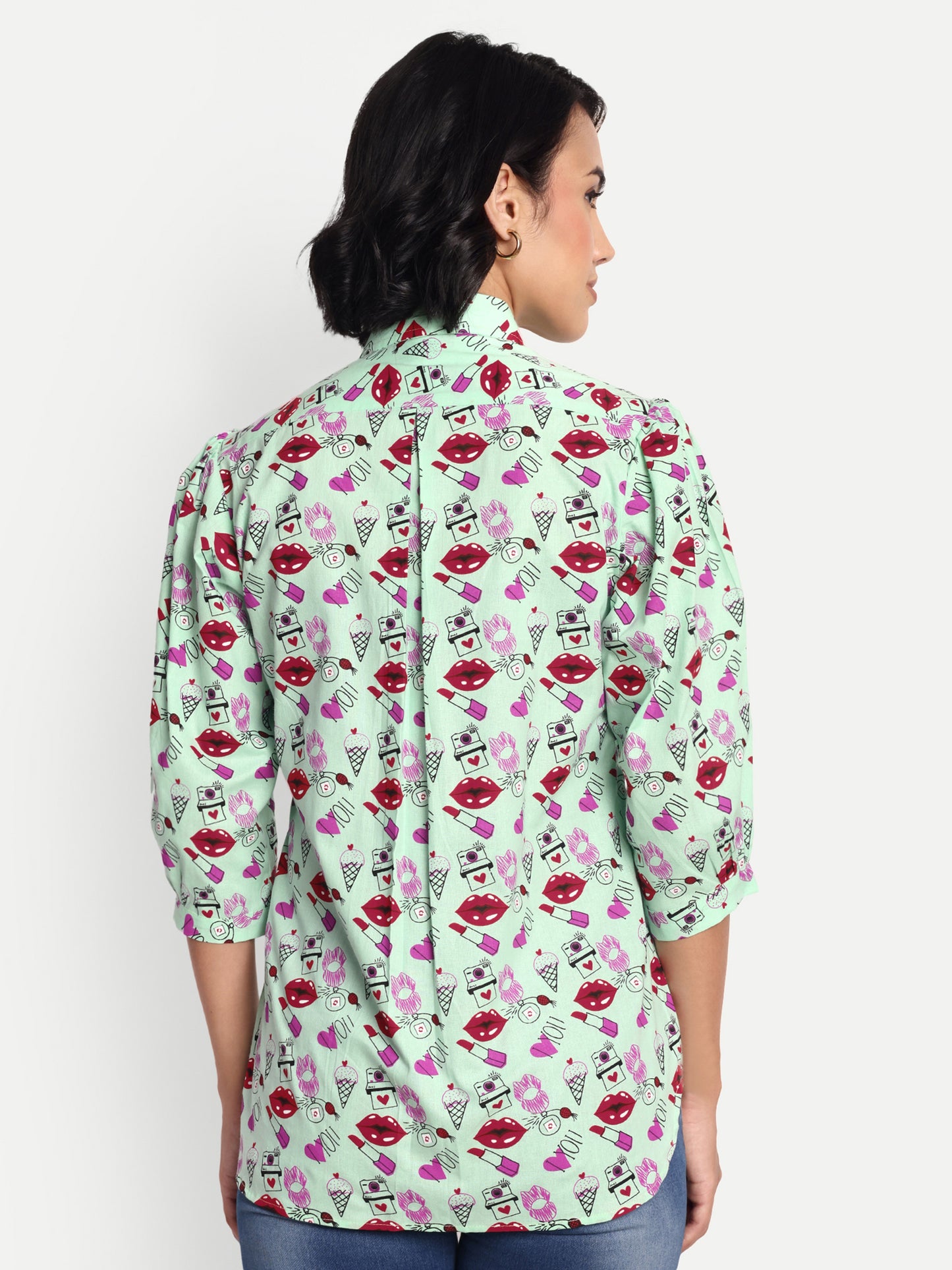 GAB Women Classic   Printed Casual Shirt