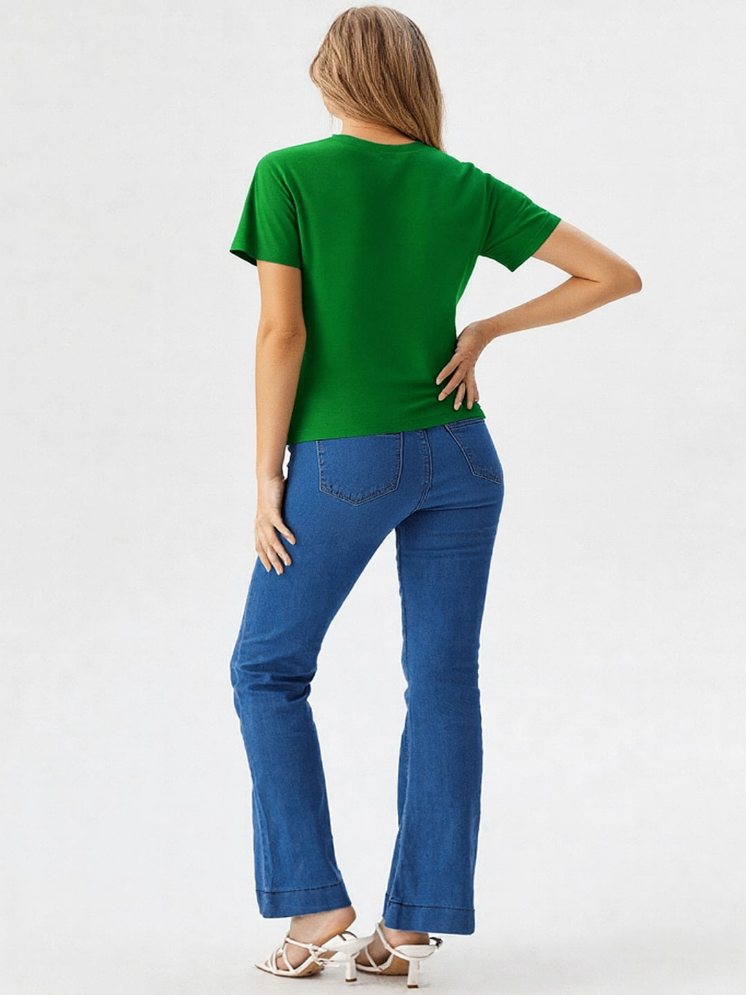 Women Typography Printed Round Neck Cotton T-shirt