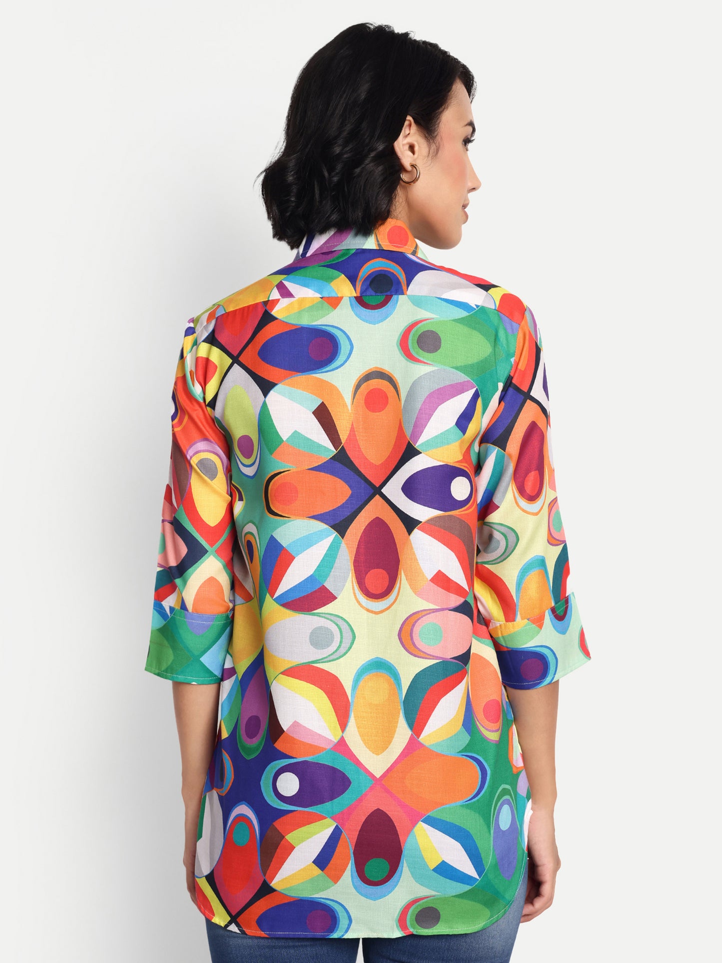 GAB Women Classic  Abstract Printed Casual Shirt
